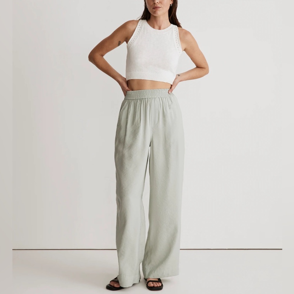 Madewell The Petite Carley Wide-Leg Pant in Softdrape